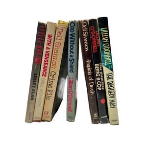 Vtg Lot of 7 Hardcover Novels Books Vintage Murder Mystery Thriller 1980's